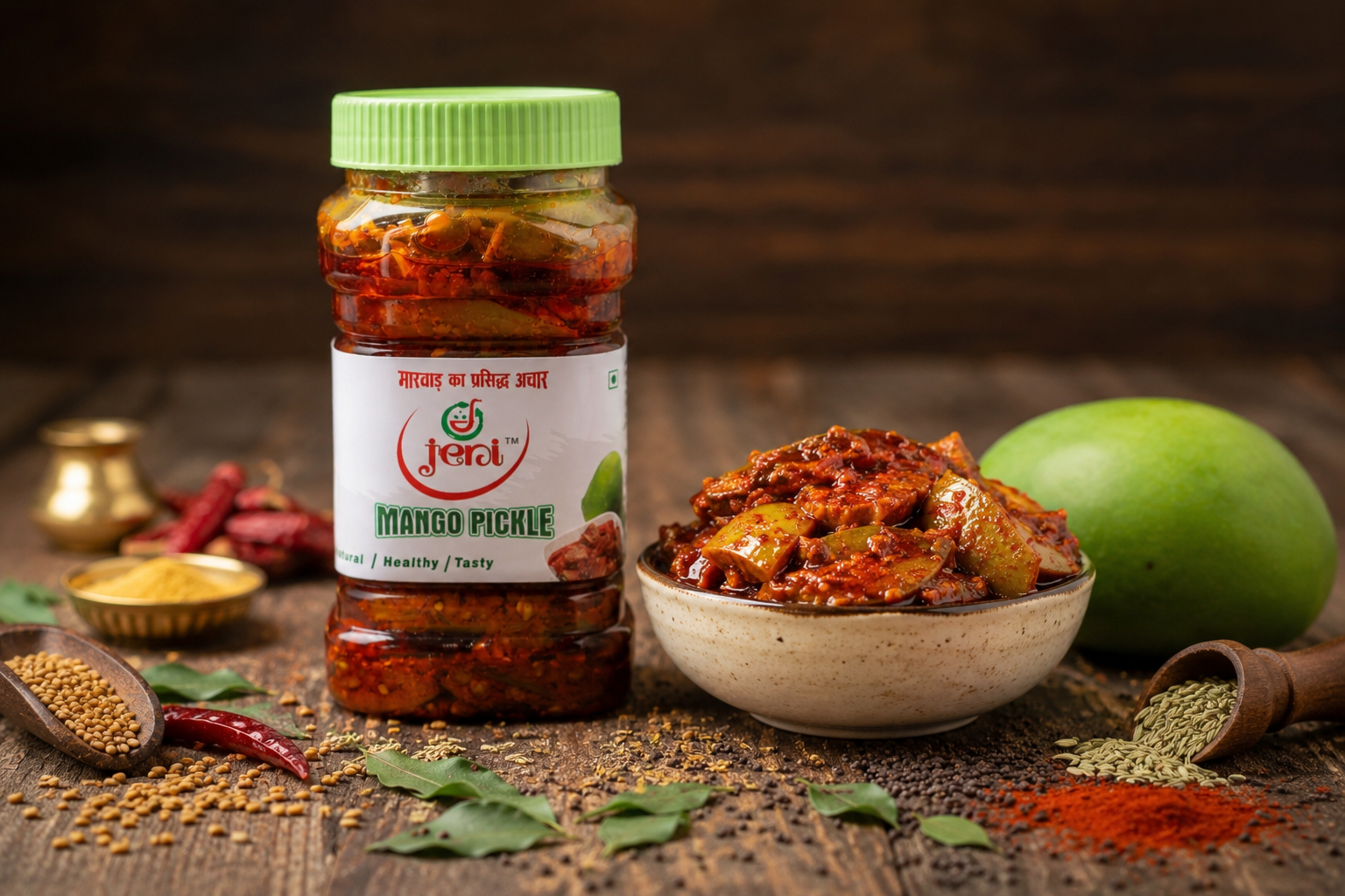 Jeni Mango Pickle with fresh spices
